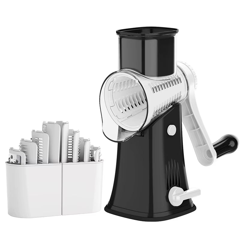 Transform Your Cooking with the 5-in-1 Rotary Cheese Grater: The Ultimate Kitchen Tool for Effortless Slicing, Shredding, and Chopping!