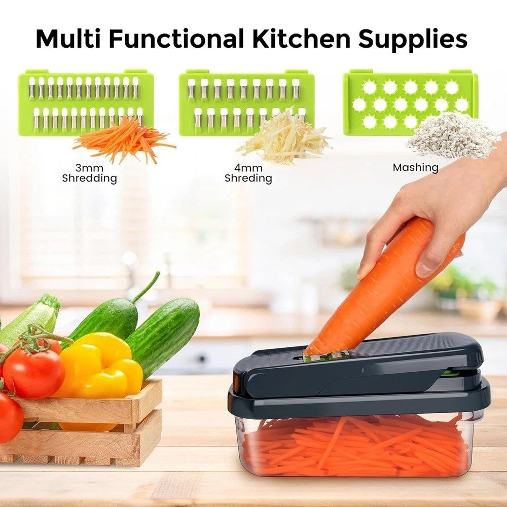 16-in-1 Vegetable Chopper & Mandoline Slicer – Effortless Meal Prep in Seconds
