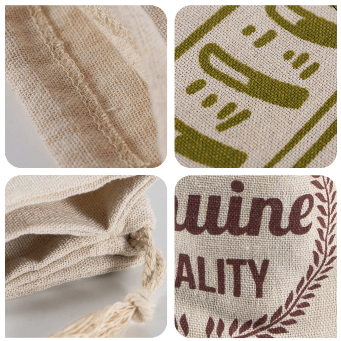 Versatile Linen Bread Bags - Reusable Drawstring Storage for Artisan Breads and More