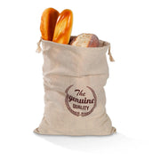 Versatile Linen Bread Bags - Reusable Drawstring Storage for Artisan Breads and More